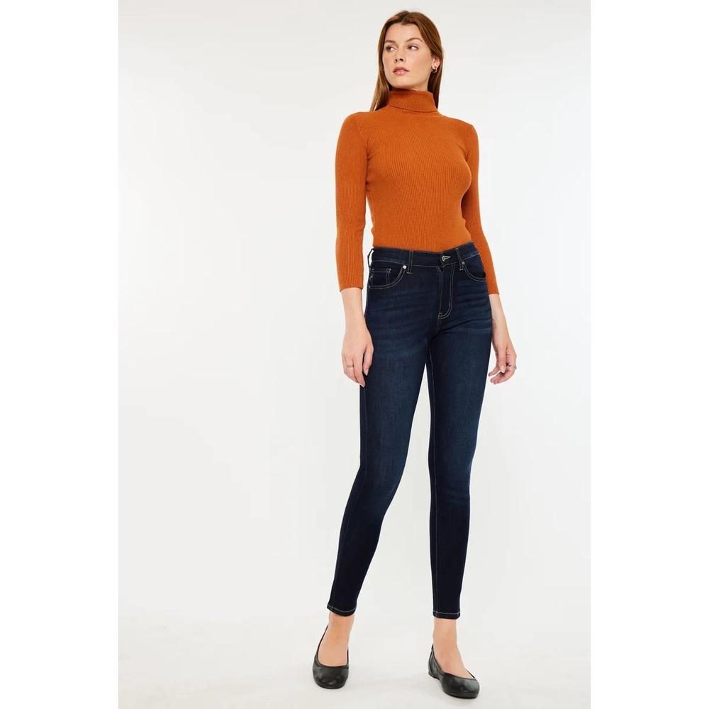 KanCan Bennie High Rise Solid Dark Wash Skinny Jeans Women's Size 13/30 KC7092H